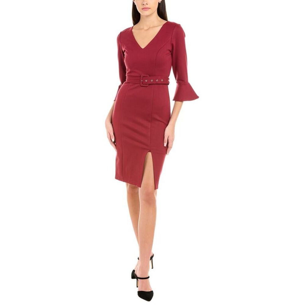 Pink Ruby Womens  Modern Love Bell Sleeve Midi Dress, Red